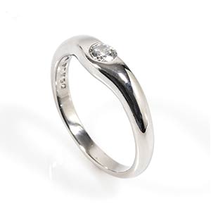Platinum and diamond ring, mark of TIFFANY ... 