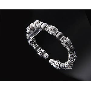 Semi-rigid Tahiti pearls bracelet, mark of ... 