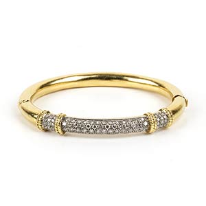 Gold and diamonds bracelet 18k yellow gold ... 