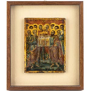 Russian icon of the twelve apostles - 17th ... 
