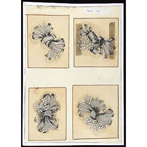 Design for brooches, 40s-50s, ... 