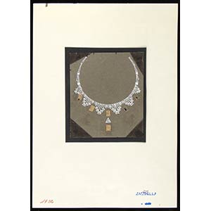 Design for necklace, 30s, GIULIO ... 