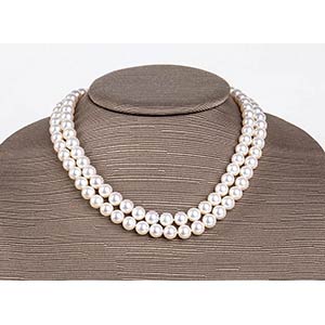 Pearls and diamonds necklacetwo strands of ... 