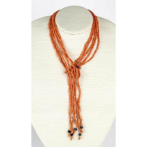 Mediterranean coral and onyx scarf ... 
