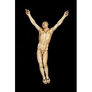 Ivory crucifix - probably Spain, 17th ... 