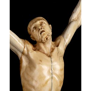 Ivory crucifix - probably Spain, ... 