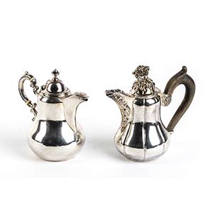 Two French silver Egoist coffee pot - Paris ... 