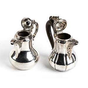 Two French Silver Gilt Empire Coffeepots │Helga Matzke