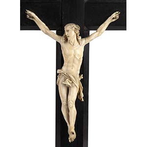 French ivory and ebony crucifix - ... 