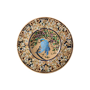 PAPPALARDO - ROMA  Plate with parrot and ... 