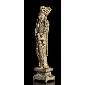 AN IVORY FIGURE OF A DIGNITARY ... 