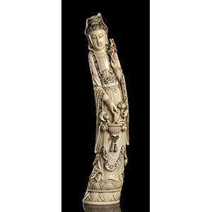 AN IVORY GUANYIN 
China, early 20th ... 