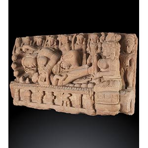 A STONE RELIEF WITH YASHODA ... 