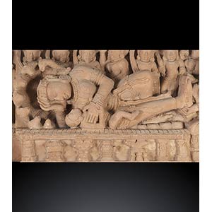 A STONE RELIEF WITH YASHODA ... 