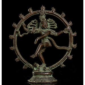 A BRONZE SCULPTURE WITH SHIVA ... 