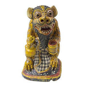 A CARVED AND PAINTED WOOD SCULPTURE
Bali, ... 