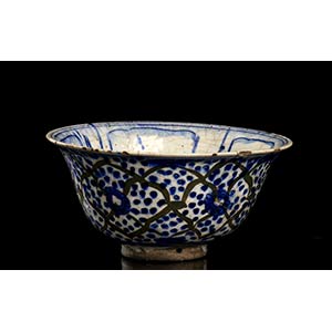 A PAINTED AND GLAZED CERAMIC BOWL
Iran, ... 