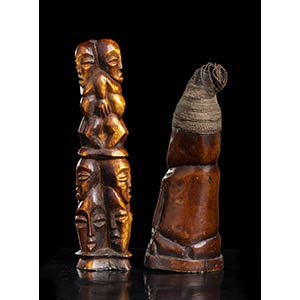 TWO IVORY SCULPTURES
Africa
One ... 