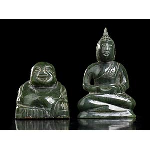 TWO STONE FIGURES 
China, 20th century
8 ... 