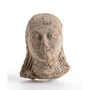 Greek terracotta head of a Kore; ca. 5th ... 