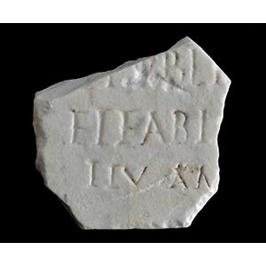 Roman Marble Slab with Funerary Inscription, ... 