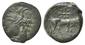 Carthaginian Domain, Sardinia, c. 216 BC. Æ ... 