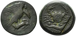 Sicily, Akragas, c. 425-406 BC. Æ Tetras ... 
