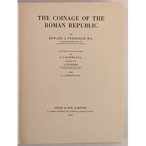 Sydenham E.A. The Coinage of the Roman ... 