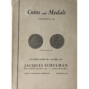 Schulman J.  Catalogue No. 228, Coins and ... 