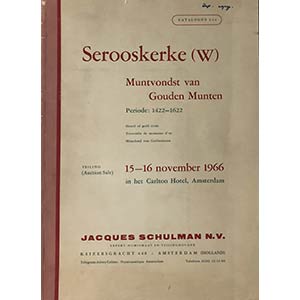 Schulman J.  Catalogue No. 244, Serooskerke ... 