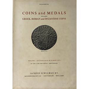 Schulman J.  Catalogue No. 256, Coins and ... 