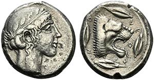 Sicily, Leontinoi, c. 450-440 BC. AR ... 