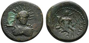 Sicily, Leontinoi, after c. 210 BC. Æ ... 