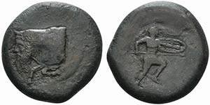 Sicily, Sileraioi, c. 340-330 BC. Æ Litra ... 