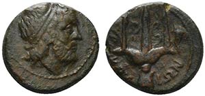 Sicily, Syracuse, 214-212 BC. Æ (16mm, ... 