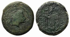 Sicily, Tyrrhenoi, 354/3-344 BC. Æ (30mm, ... 