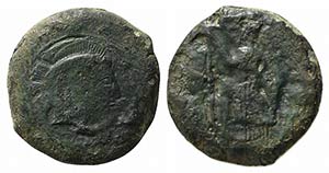 Sicily, Tyrrhenoi, 354/3-344 BC. Æ (29.5mm, ... 