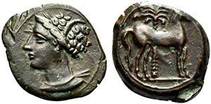 Carthage, c. 400-350 BC. Æ (19mm, 6.74g, ... 