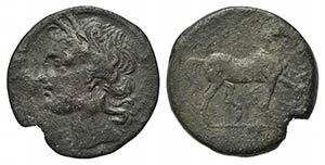 Carthage, c. 201-175 BC. Æ Trishekel (29mm, ... 