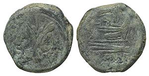 Anonymous, Rome, after 211 BC. Æ As (34mm, ... 