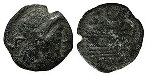 Crescent series, Rome, 207 BC. Æ Semis ... 