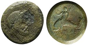Northern Lucania, Paestum, 264-241 BC. Æ ... 