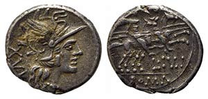L. Julius, Rome, 141 BC. AR Denarius (19mm, ... 