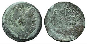 C. Licinius L.f. Macer, Rome, 84 BC. Æ As ... 