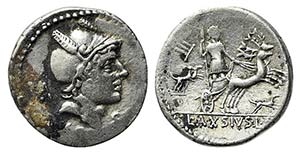 Lucius Axius L.f. Naso, Rome, 70 BC. AR ... 