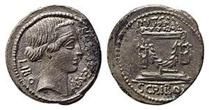 L. Scribonius Libo, Rome, 62 BC. AR Denarius ... 