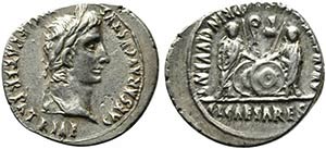 Augustus (27 BC-AD 14). AR Denarius (21mm, ... 