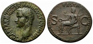 Germanicus (died AD 19). Æ As (30mm, ... 
