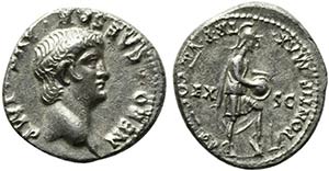 Nero (54-68). AR Denarius (18mm, 3.51g, 3h). ... 