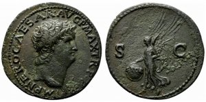 Nero (54-68). Æ As (29mm, 10.91g, 6h). ... 